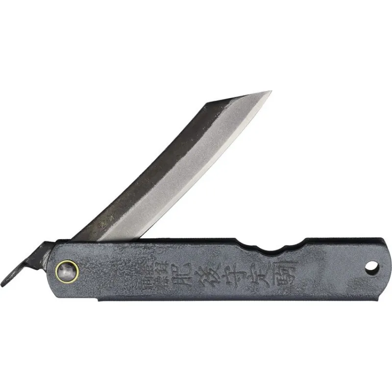 Higonokami No.3 Japanese UK EDC Folding Knife - 2.75" Two Tone SK5 Carbon Steel Blade Slate Blue Steel Handle Cyclaire Knives and Tools