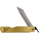 Higonokami Japanese Warikomi Folding Knife with Dog Engraved Handle - 3.25" Blue Paper Steel Blade Cyclaire Knives and Tools