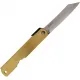 Higonokami Japanese Warikomi Folding Knife with Dog Engraved Handle - 3.25" Blue Paper Steel Blade Cyclaire Knives and Tools