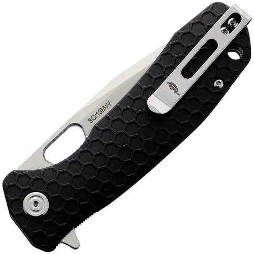 Honey Badger Large Folding Knife - 3.63" 8Cr13MoV Tanto Blade Black FRN Handle Liner Lock