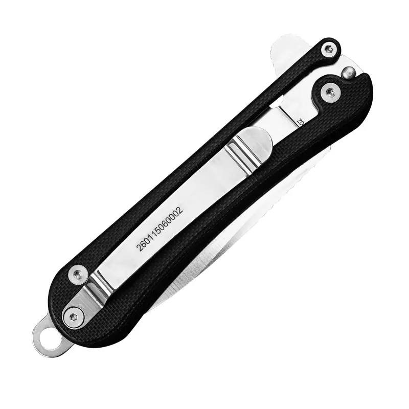 HX Outdoors UK EDC Vertex Folding Knife - 2.68" VG-10 Stainless Steel Blade Black G10 Handle Cyclaire Knives and Tools