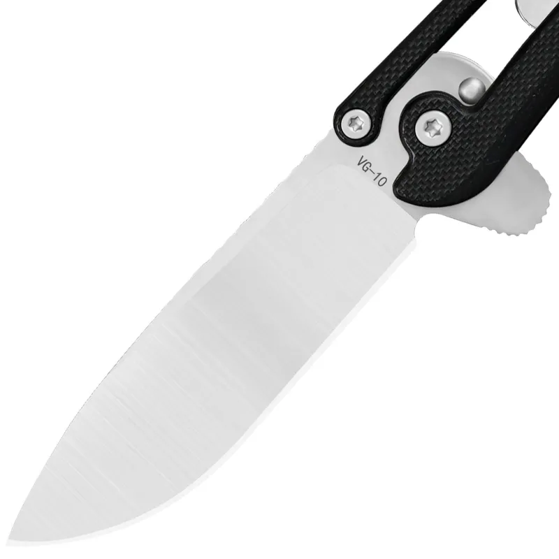 HX Outdoors UK EDC Vertex Folding Knife - 2.68" VG-10 Stainless Steel Blade Black G10 Handle Cyclaire Knives and Tools