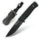 HX Outdoors Gorge Walker Fixed Blade Knife - 3.8" 7Cr17 Blade Black TPR Handle Cyclaire Knives and Tools