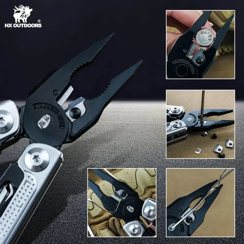 HX Outdoors Eaglite Multi-Tool Black and Silver Cyclaire Knives and Tools