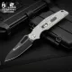 HX Outdoors Rock X Fluorite UK EDC Pocket Knife - 2.95" Black D2 Steel Blade Titanium Alloy Handle Cyclaire Knives and Tools