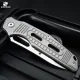 HX Outdoors Rock X Fluorite UK EDC Pocket Knife - 2.95" D2 Steel Blade Titanium Alloy Handle Cyclaire Knives and Tools