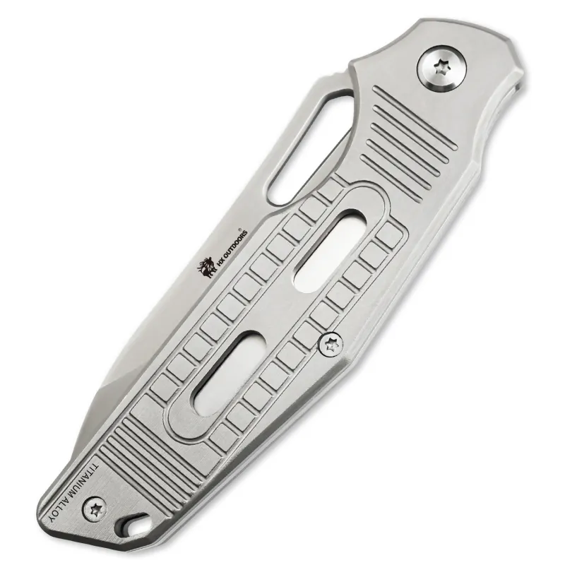HX Outdoors Rock X Fluorite UK EDC Pocket Knife - 2.95" D2 Steel Blade Titanium Alloy Handle Cyclaire Knives and Tools