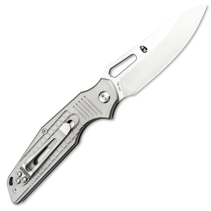 HX Outdoors Rock X Fluorite UK EDC Pocket Knife - 2.95" D2 Steel Blade Titanium Alloy Handle Cyclaire Knives and Tools
