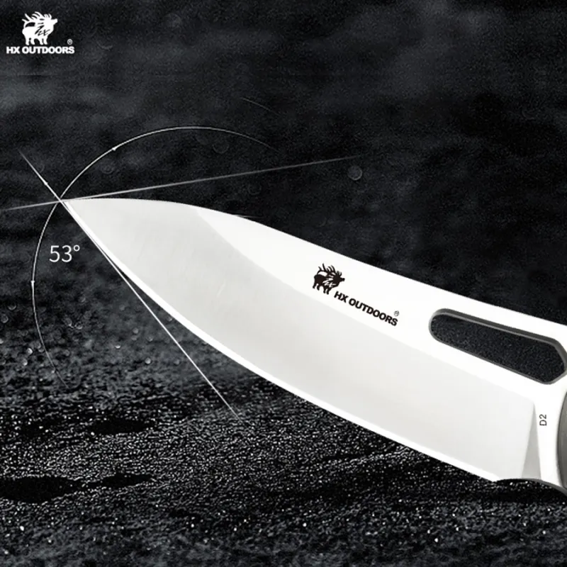 HX Outdoors Rock X Fluorite UK EDC Pocket Knife - 2.95" D2 Steel Blade Titanium Alloy Handle Cyclaire Knives and Tools