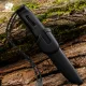 HX Outdoors Survival Master 4 Black Bushcraft Knife - 3.74" 5Cr15 Steel Blade Firesteel Sheath Black Handle Cyclaire Knives and Tools