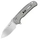 HX Outdoors UK EDC Rock Sapphire Folding Knife - 2.4" D2 Tool Steel Stainless Blade Silver Titanium Handle Cyclaire Knives and Tools