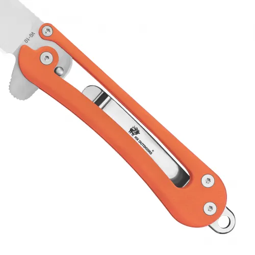 HX Outdoors UK EDC Vertex Folding Knife - 2.68" VG-10 Stainless Steel Blade Orange G10 Handle