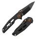 HX Outdoors Rock Onyx UK EDC Folding Knife - 2.87" Black DC53 Stainless Tool Steel Blade Black G10 Handle Cyclaire Knives and Tools