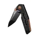 HX Outdoors Rock Onyx UK EDC Folding Knife - 2.87" Black DC53 Stainless Tool Steel Blade Black G10 Handle Cyclaire Knives and Tools