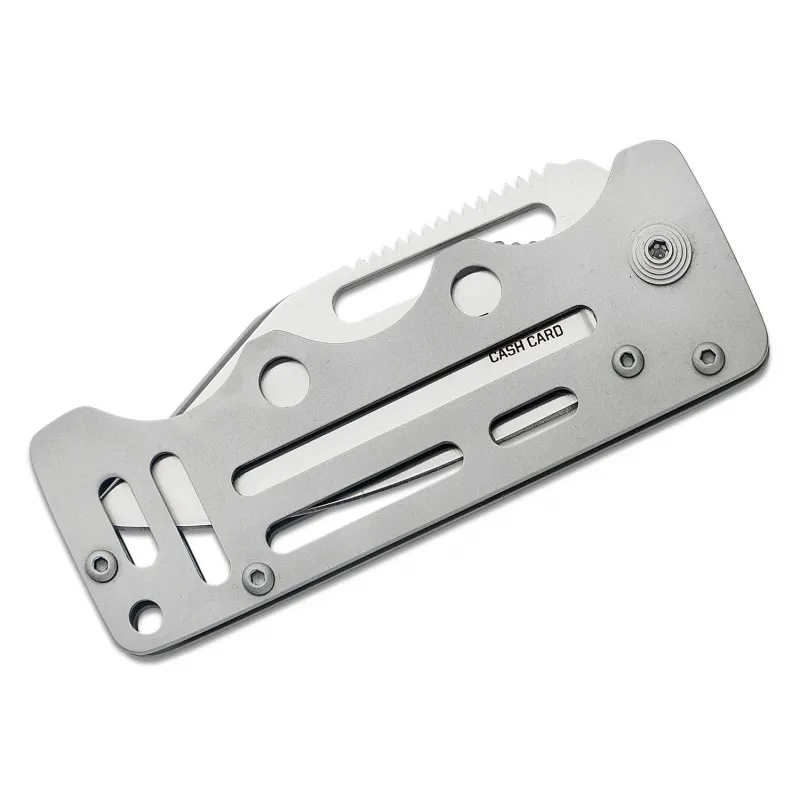 SOG Cash Card Folding Knife - 2.75" Clip Point Blade, Steel Handle Cyclaire Knives and Tools