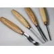 BeaverCraft SC01 Gouge Wood Carving Tool Set - 4 Wood Carving Gouges and Chisels with Tool Roll Cyclaire Knives and Tools