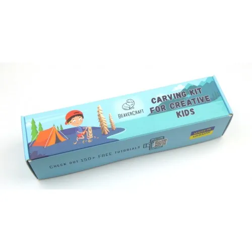 BeaverCraft DIY08 Spruce Tree Wood Carving Kit for Creative Kids