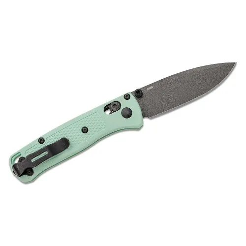 Benchmade 533GY-06 Mini Bugout - 2.82" S30V Tungsten Gray Cerakote Plain Blade, Sea Foam Grivory Handles
