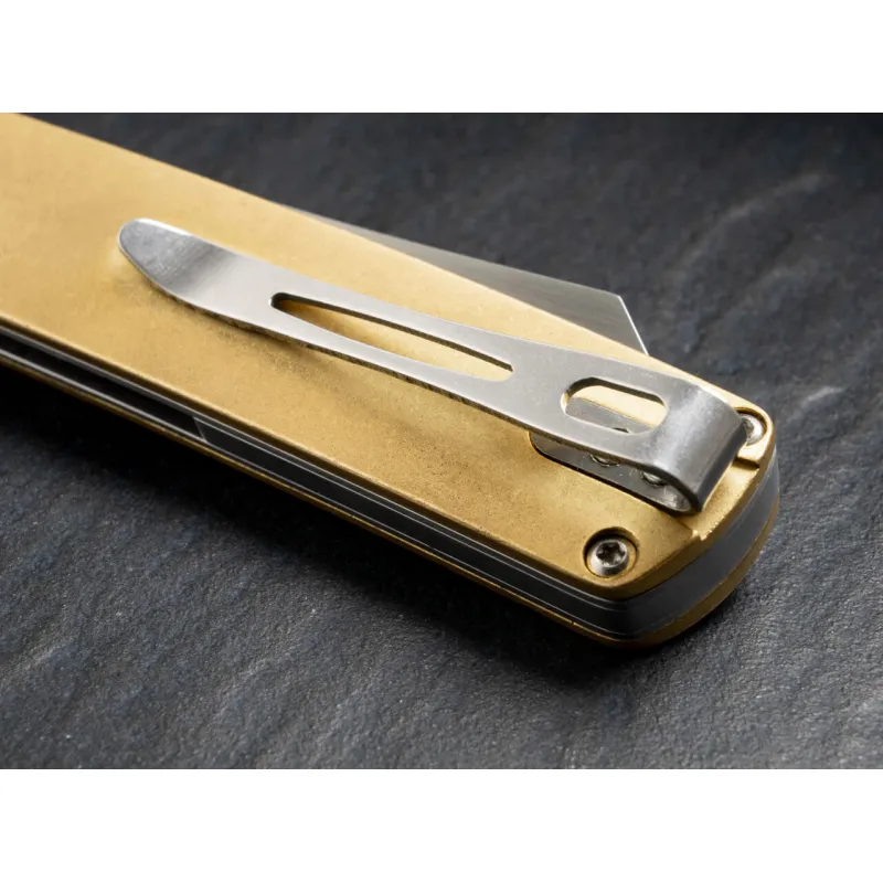 Boker Plus Tenshi Brass - 2.67" Blade, Brass Handle Cyclaire Knives and Tools