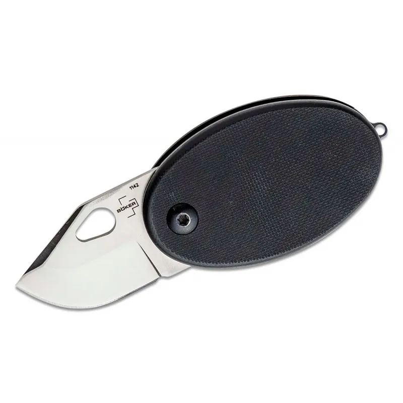 Boker Plus Kubasek L'Egg Folding Neck Knife - 1.42" Blade Black G10 Handle Cyclaire Knives and Tools