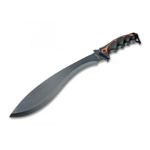 Boker Magnum CSB Kukri Machete - 11.81" Black Blade, Black and Orange Handle