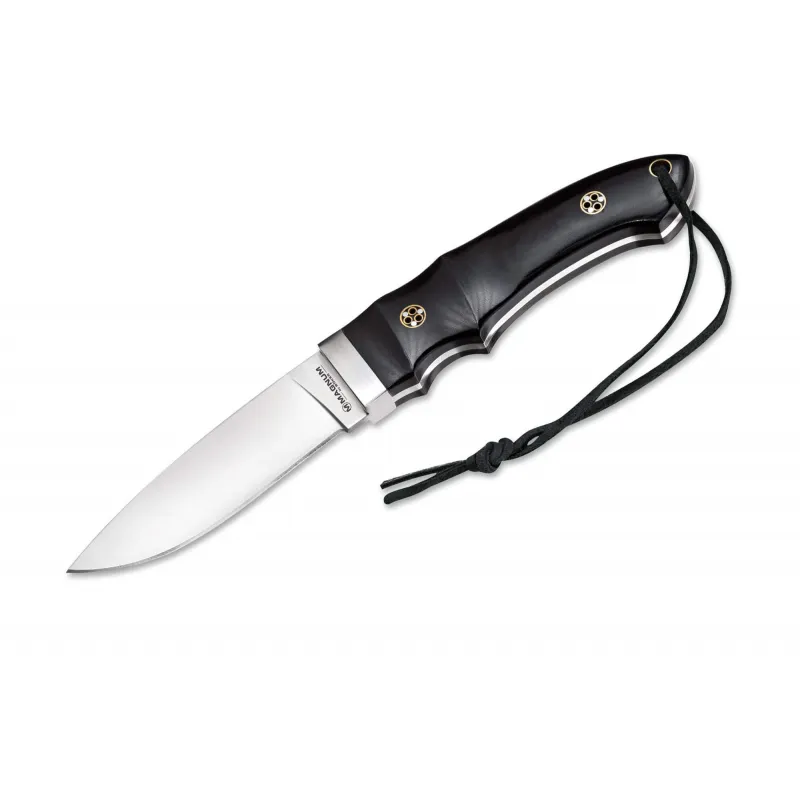 Boker Magnum Trail Knife - 3.22" Fixed Blade, Black Micarta Handle, Leather Sheath 02SC099 Cyclaire Knives and Tools
