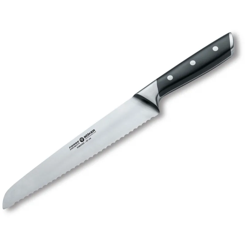 Boker Forge Bread Knife - 8.62" Blade, Black Synthetic Handle Cyclaire Knives and Tools