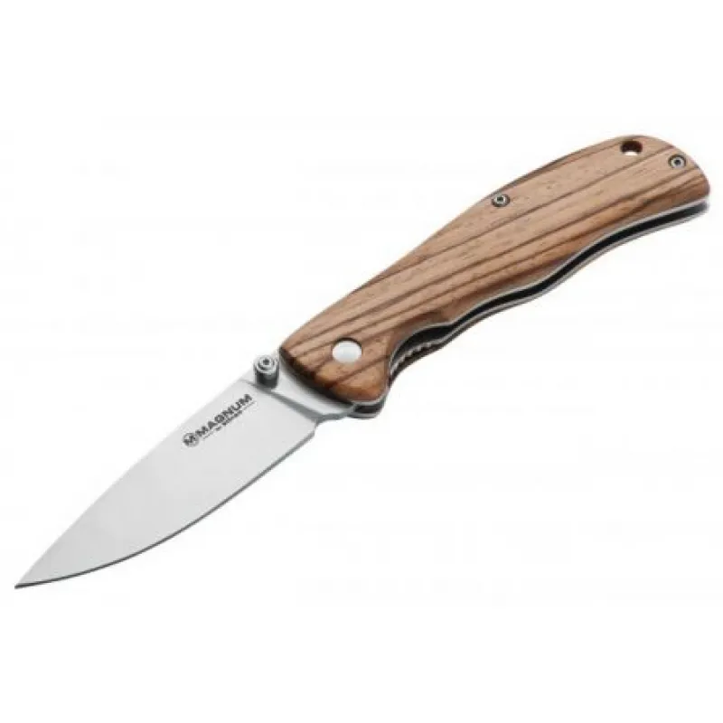Boker Magnum Backpacker Folding Knife 2.75" Blade Wood Handle Cyclaire Knives and Tools
