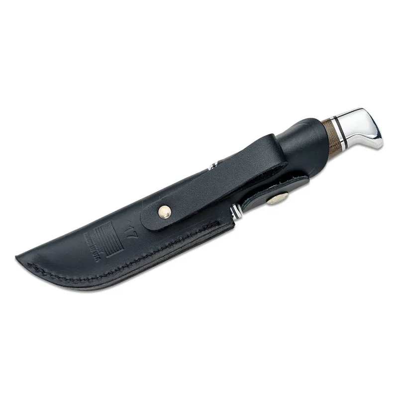 Buck 117 Brahma Pro Fixed Blade Knife Green Canvas Micarta Handle Cyclaire Knives and Tools