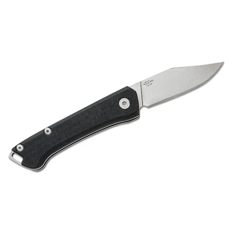 Buck 250 Saunter Clip Point UK EDC Folding Knife Black Canvas Micarta Handle Cyclaire Knives and Tools
