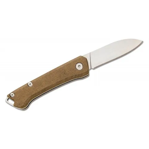 Buck 250 Saunter Drop Point UK EDC Folding Knife OD Green Micarta Handle