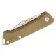 Buck 250 Saunter Clip Point UK EDC Folding Knife OD Green Micarta Handle Cyclaire Knives and Tools