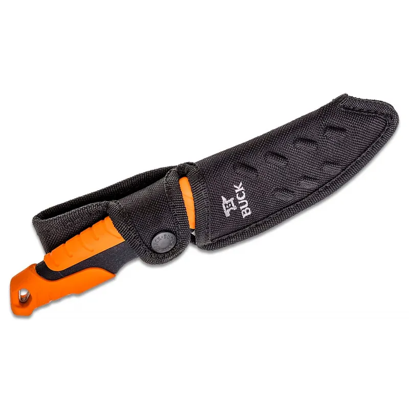 Buck Large Pursuit Pro Fixed Blade Knife Orange Handle Cyclaire Knives and Tools