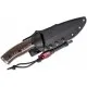 Buck 863 Selkirk Fixed Blade Bushcraft Knife - 4.62" Stainless Steel Blade Brown Micarta Handle Cyclaire Knives and Tools