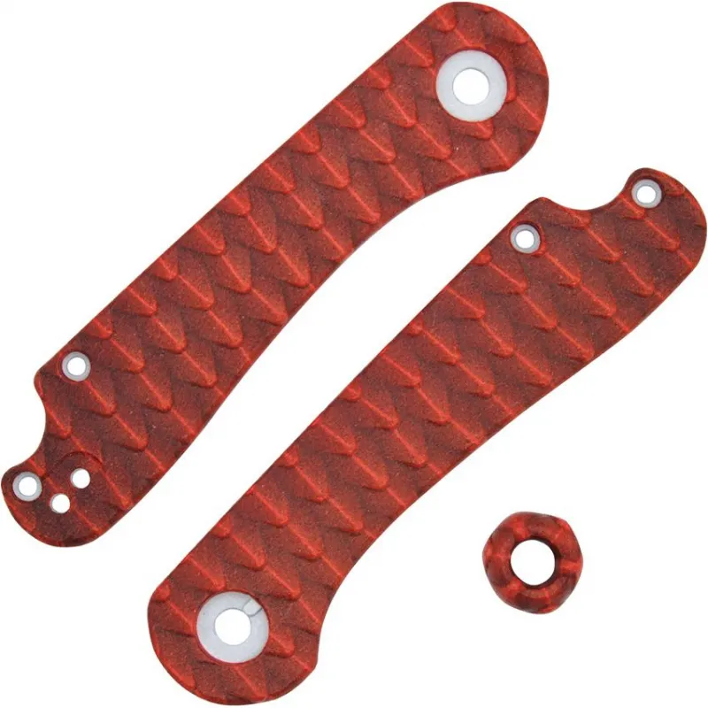 Red Custom Scales for Civivi Elementum Knife Cyclaire Knives and Tools