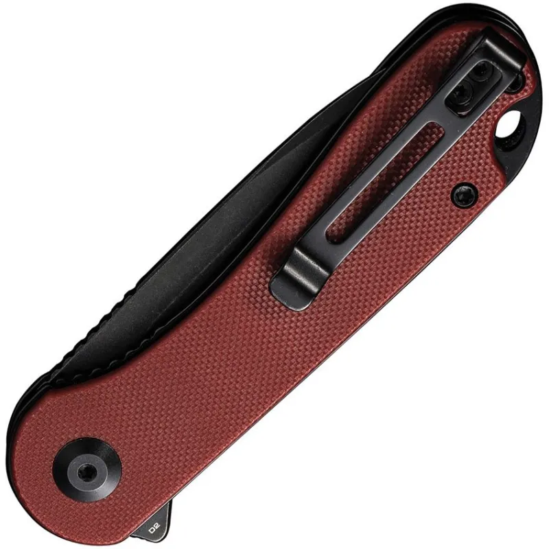 CIVIVI Elementum Folding Knife - 2.96" D2 Tool Steel Blade Burgundy G10 Handle Cyclaire Knives and Tools