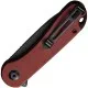 CIVIVI Elementum Folding Knife - 2.96" D2 Tool Steel Blade Burgundy G10 Handle Cyclaire Knives and Tools