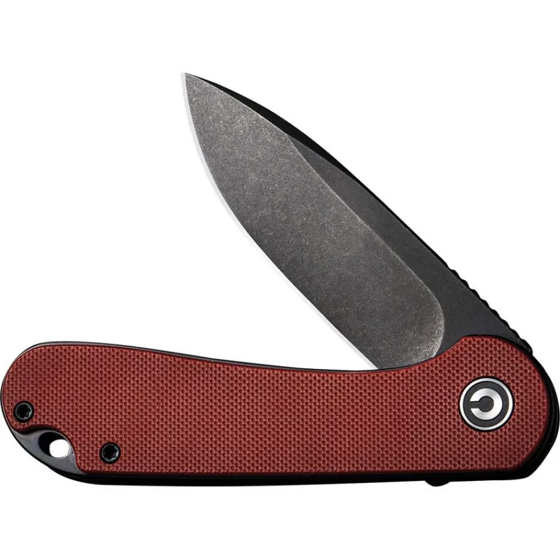 CIVIVI Elementum Folding Knife - 2.96" D2 Tool Steel Blade Burgundy G10 Handle Cyclaire Knives and Tools