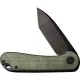 CIVIVI Elementum Knife - 2.96" D2 Tool Steel Blade Green Micarta Handle Cyclaire Knives and Tools
