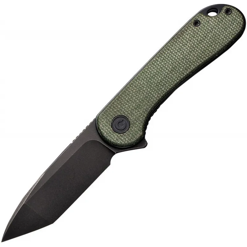 CIVIVI Elementum Knife - 2.96" D2 Tool Steel Blade Green Micarta Handle Cyclaire Knives and Tools