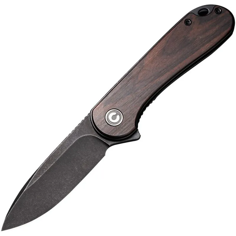 CIVIVI Elementum Knife - 2.96" D2 Tool Steel Blade Ebony Wood Handle Cyclaire Knives and Tools