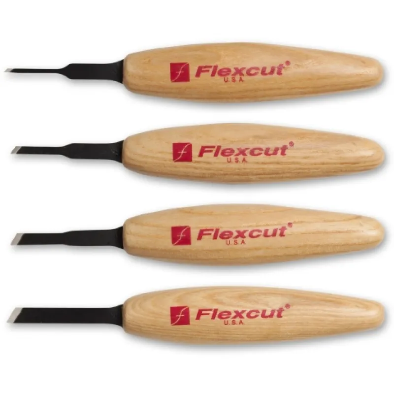 Flexcut MT200 Micro Tool Skew Wood Carving Set Cyclaire Knives and Tools