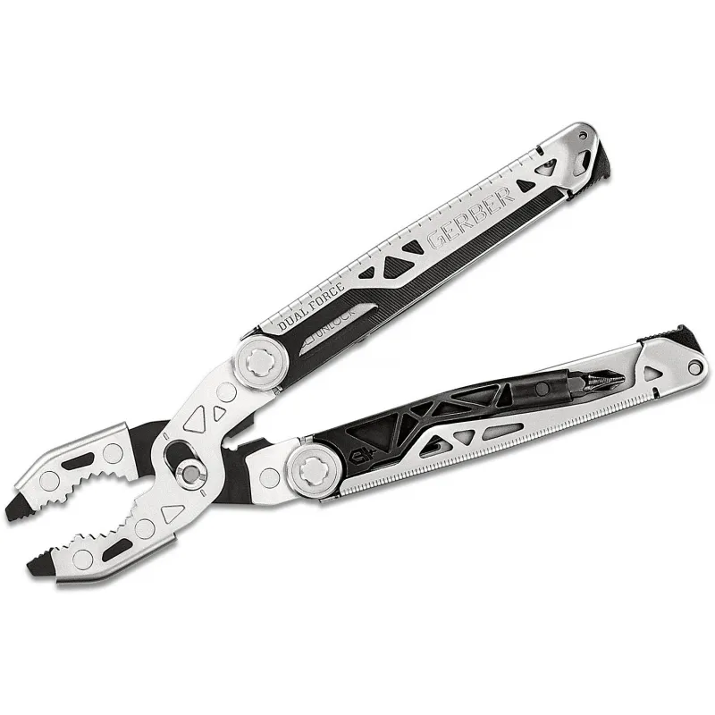 Gerber Dual Force Multi Tool Silver Black Steel Handle Sheath Cyclaire Knives and Tools