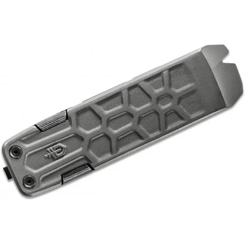Gerber Lockdown Pry Multi-Function Folding Knife 2.5" Plain Blade, Tactical Gray Aluminum Handle
