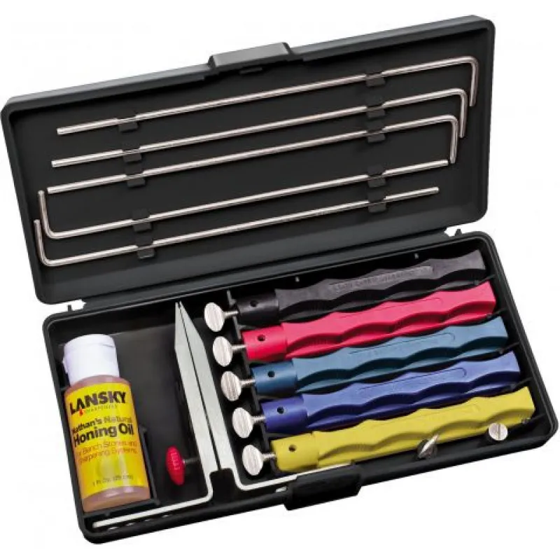 Lansky LKCLX Deluxe 5-Stone Knife Sharpening System Cyclaire Knives and Tools