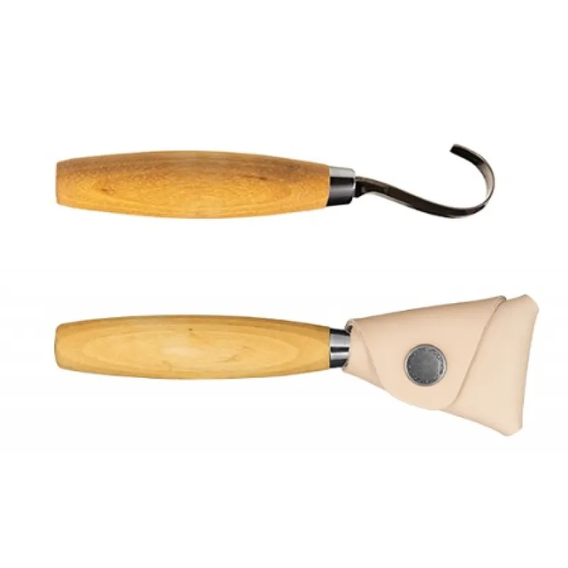 Morakniv 164 Right Handed Wood Spoon Carving Knife with Leather Sheath Cyclaire Knives and Tools
