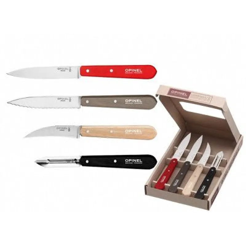 Opinel Loft 4 Piece Kitchen Knife Set Cyclaire Knives and Tools