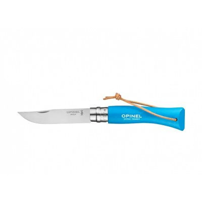 Opinel No.7 Cyan Pocket Knife -  3.14" Blade Cyclaire Knives and Tools