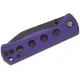 QSP Canary Folding Knife - 2.84" 14C28N Black Stonewashed DP Blade Purple G10 Handle Cyclaire Knives and Tools
