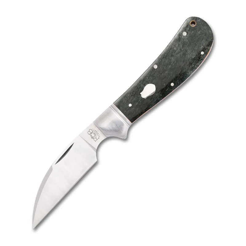 RoseCraft Blades Clinch River Swayback Pocket Knife Smokey Grey Bone Handle Cyclaire Knives and Tools